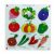 Wooden Vegetable With Inside Picture Matching Knobs Jigsaw Puzzle for Age 2 +