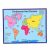 Wooden Continenets and Oceans Puzzle Board with Knobs for Boys and Girls,Learning and Educational Jigsaw Puzzle Tray for Kids